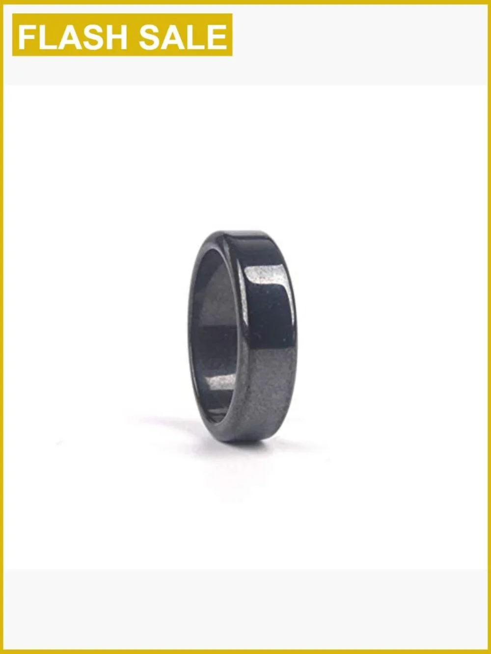 3 Hematite Stone Rings Set Band Rings for Women Men Healing Chakra